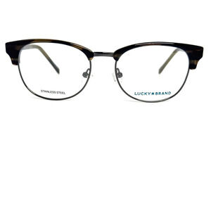 Lucky Brand Kids Eyeglasses Frames D806 OLIVE HORN Brown Grey 47-16-125 H16446
